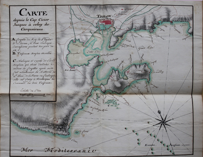 Carte depuis le Cap Cicier jusques à celuy de Carquairane. 1759.