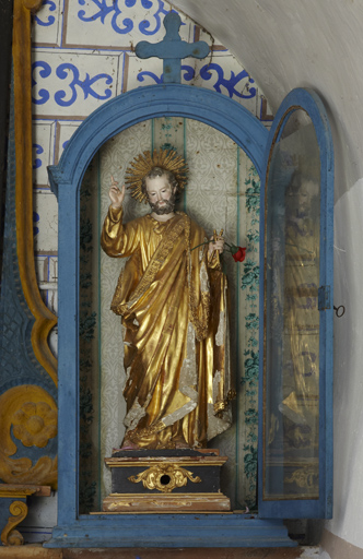 Statue-reliquaire (socle-reliquaire) : saint Pierre (?)