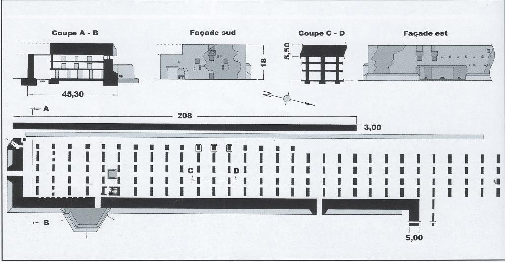 [Plan, coupes et élévations partielles du Bunker Martha], 2009.