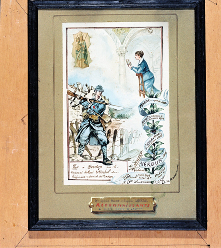 ex-voto, tableau : Scène de guerre, les époux Hubertal