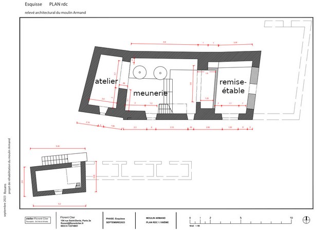 [Bâtiment principal. Plan de l'étage de soubassement.]