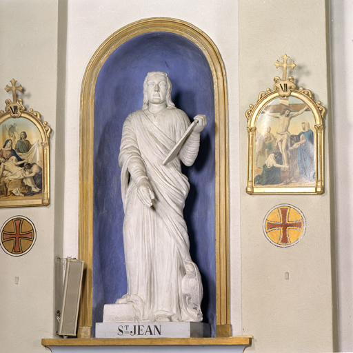 ensemble de quatre statues (figures colossales) : Saint Jean, saint Luc, saint Mathieu, saint Marc