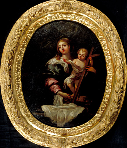 tableau, ex-voto, cadre : Vierge à l'Enfant