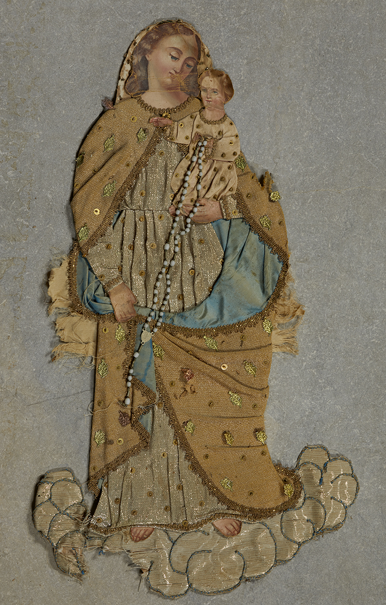 Bannière de procession : Vierge à l'Enfant et Immaculée Conception