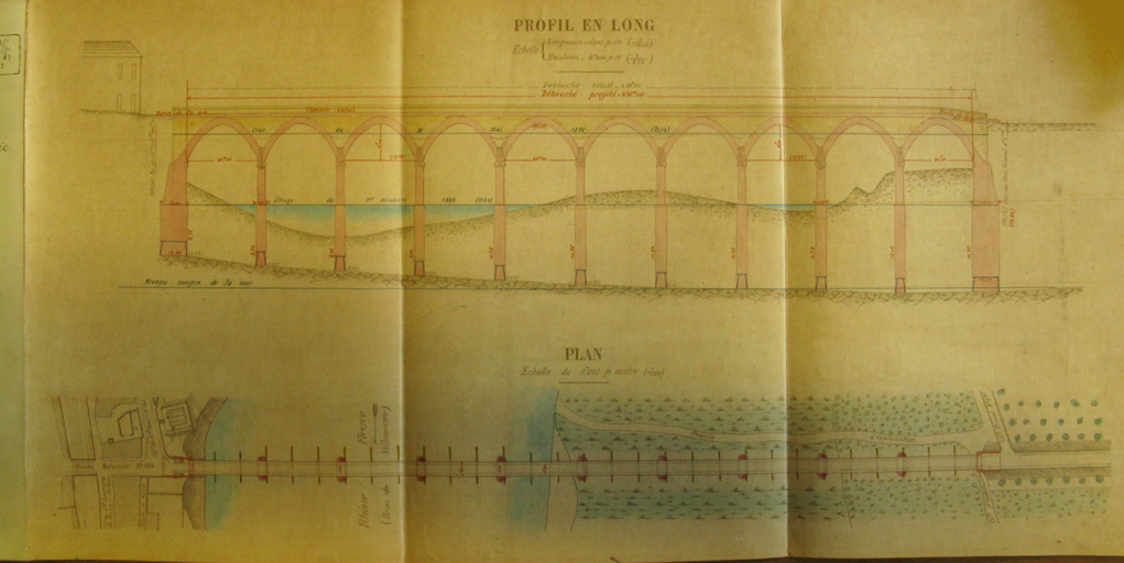 pont en pierre sur le bras de Villeneuve dit Nouveau Pont