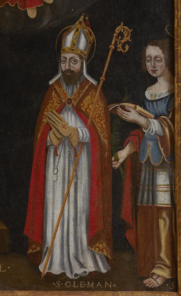Tableau : Martyre de saint Pantaléon de Nicomédie ; cadre