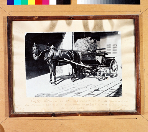 ex-voto, tableau : Homme sur une wagonnette, Pietro Viale