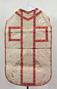 chasuble, voile de calice, étole, manipule (ornement blanc) (No 1)