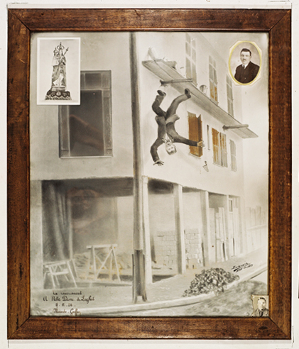 ex-voto, tableau : Chute d'un ouvrier tombant d'un échafaudage, Geoffroy Menardo