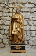 Statue (petite nature) (socle reliquaire) : saint Hilaire