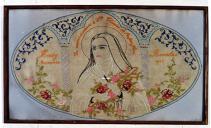 ex-voto, tableau de broderie : Sainte Thérèse de l'Enfant Jésus