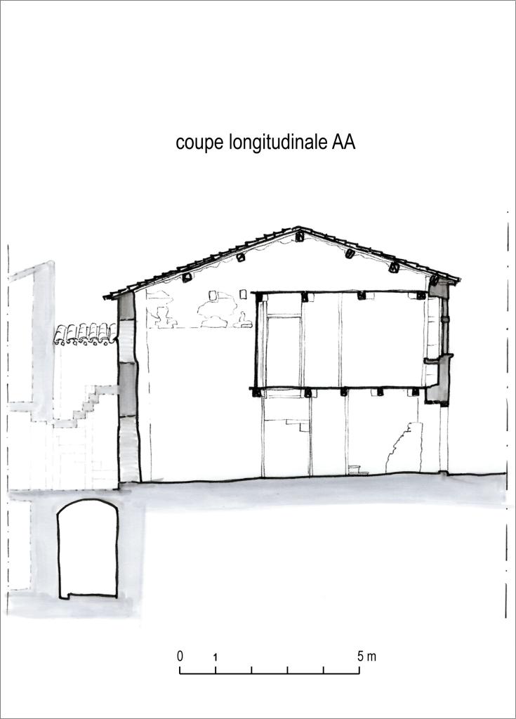 Coupe longitudinale AA.