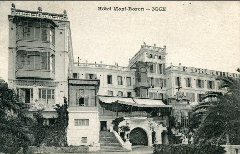 hôtel de voyageurs dit Grand hôtel du Mont-Boron ou Mont-Boron palace, actuellement immeuble en copropriété dit Palais du Mont-Boron