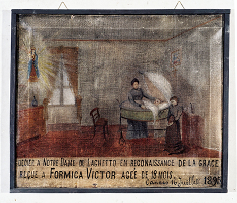 ex-voto, tableau : Demande de guérison d'un bébé, Victor Formica