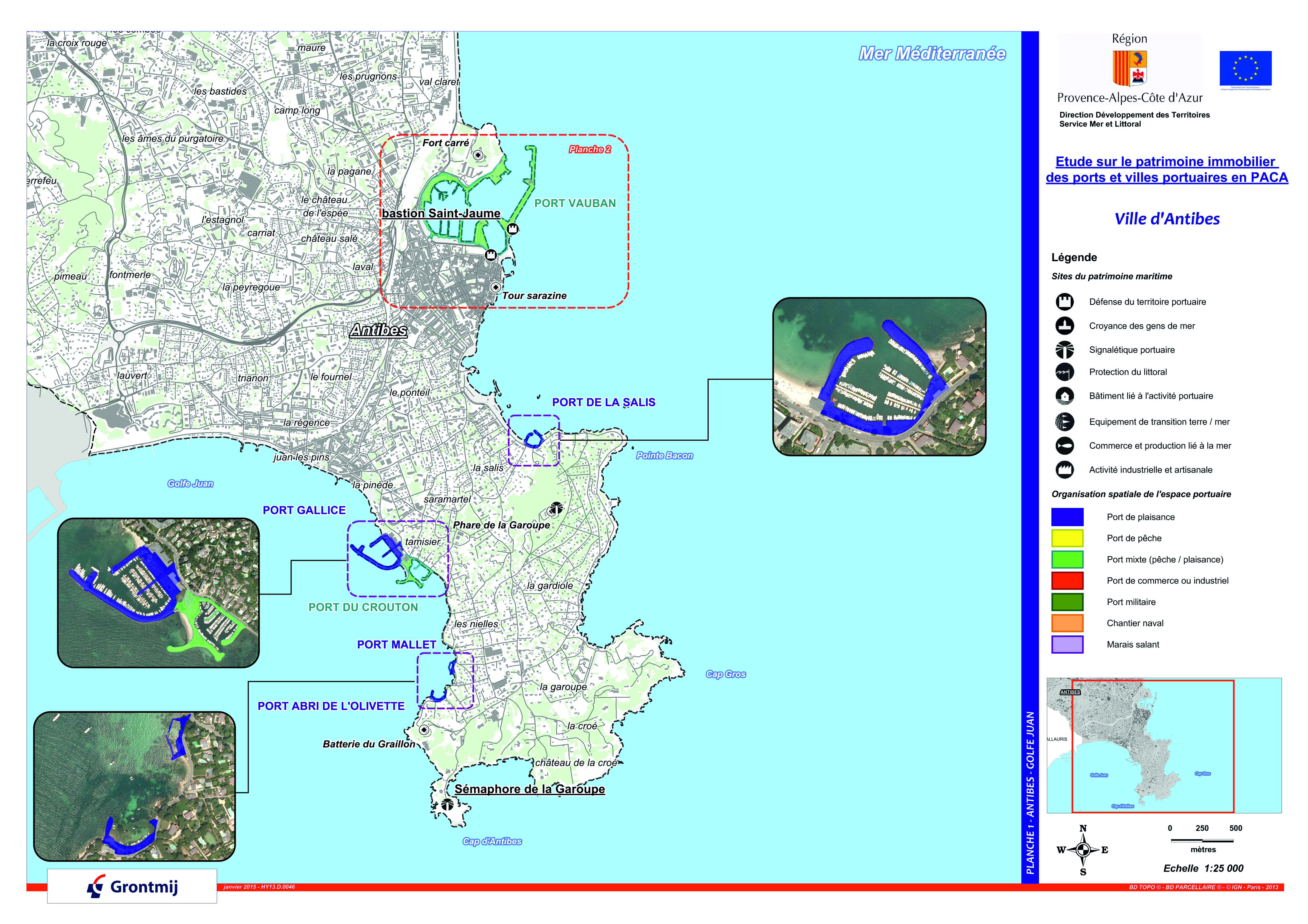 Les aménagements portuaires de la commune d'Antibes