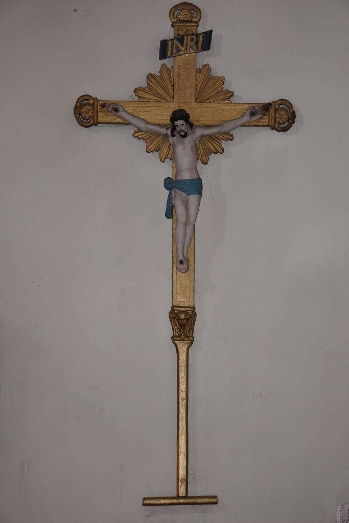 Croix de procession : Christ en croix