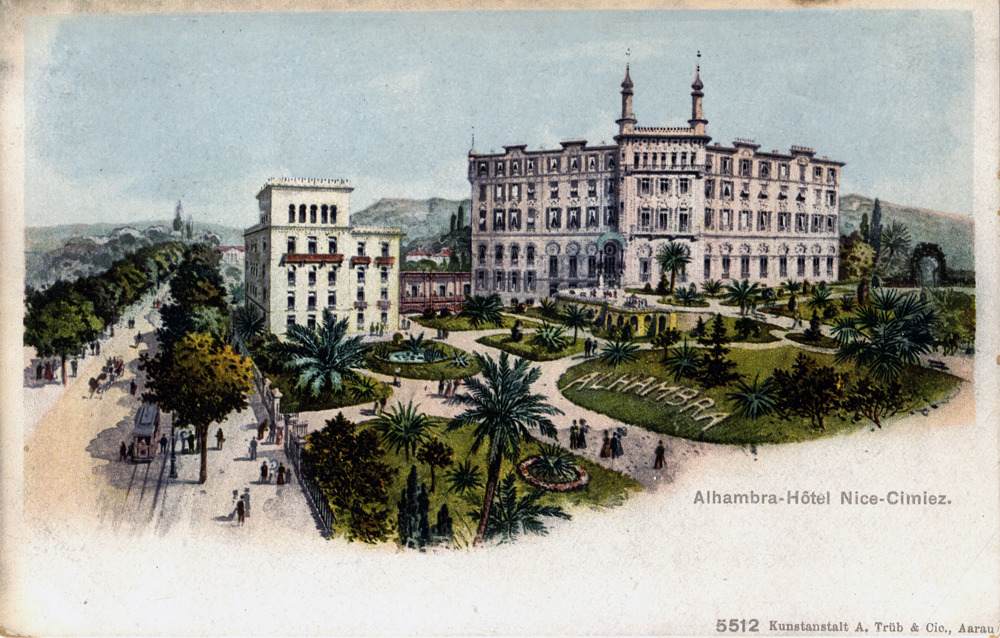 jardin d'agrément de l'ancien Hôtel Alhambra actuellement Résidence Alhambra