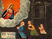 tableau, ex-voto : Famille en prière (N° 2)