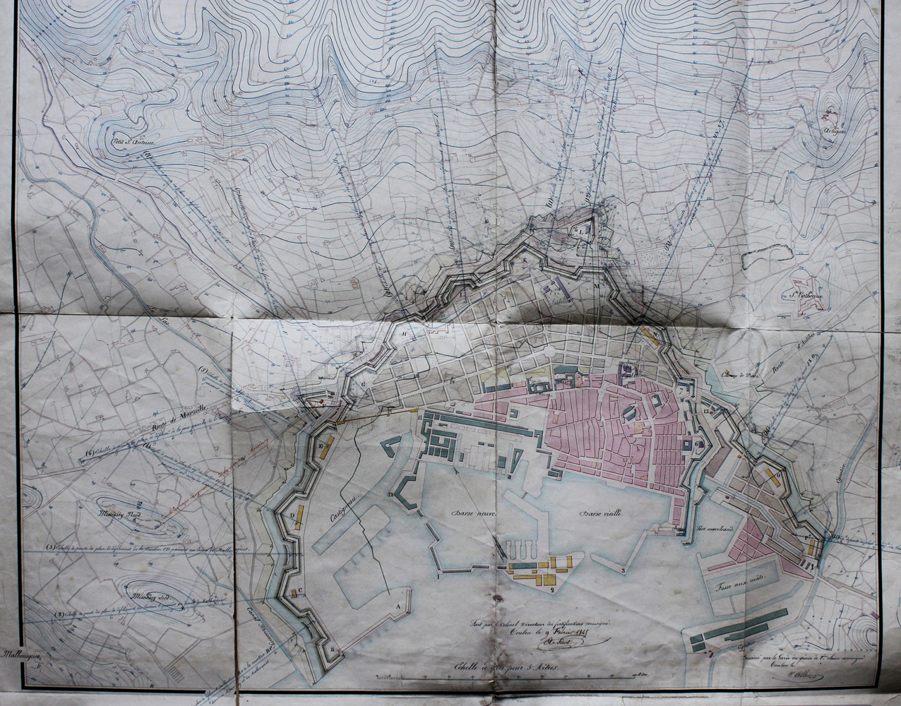 [Projet Picot pour l'extension nord-ouest et la darse Castigneau] 1845.