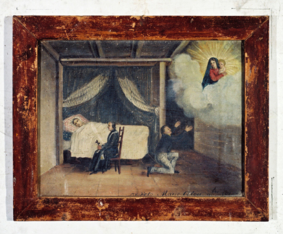 ex-voto, tableau : Demande de guérison d'une femme, Marie Cotou