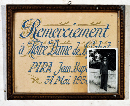 ex-voto, tableau : Remerciements et portrait, Jean-Baptiste Pira