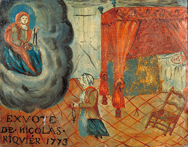 tableau, ex-voto : Demande de guérison de Nicolas Riquier