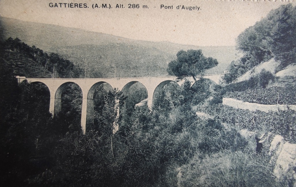 GATTIERES. (A.-M.). Alt. 286 m. – Pont d’Augély. 