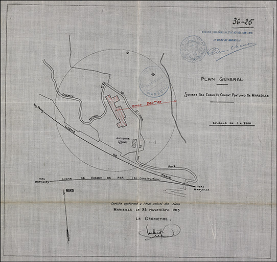 ensemble de fabrication de matériaux de construction dit Société Chauffert, Société coloniale des chaux et ciments Portland, puis Société Lafarge