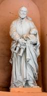 Ensemble de deux statues (petites natures) : saint Pierre et saint François Xavier (?)