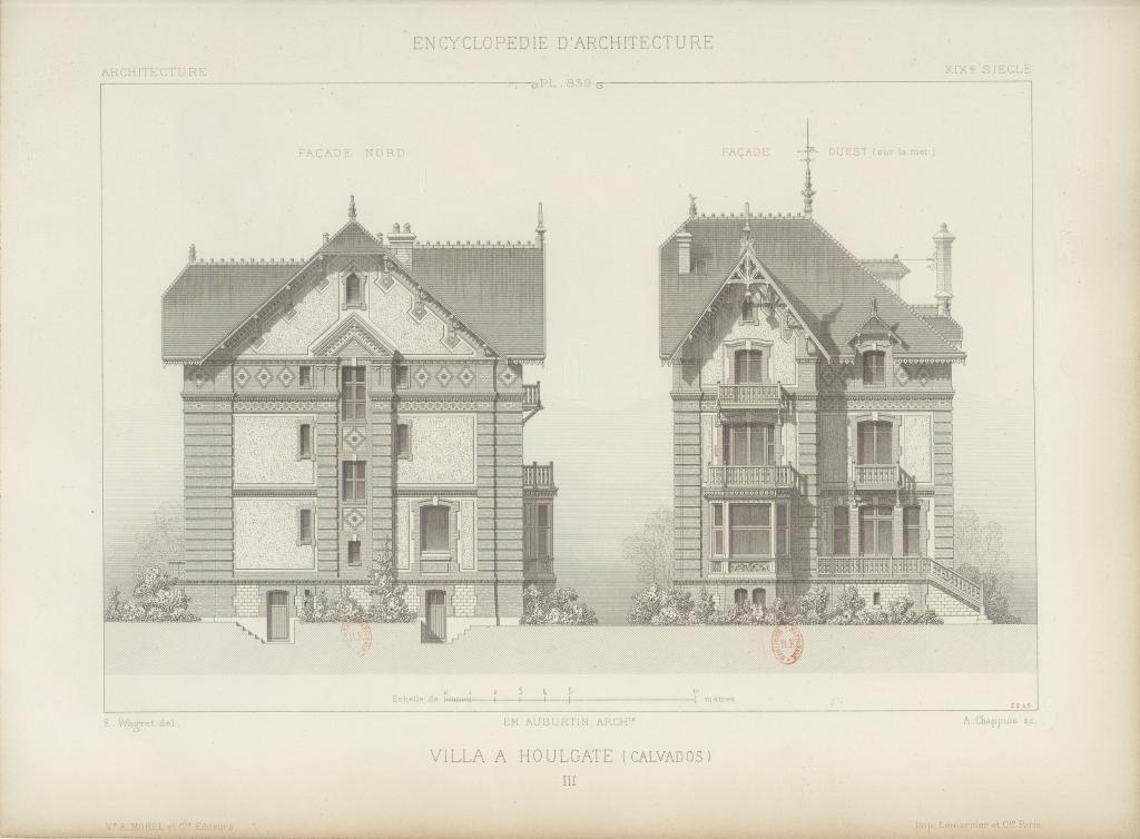 Em. Auburtin, architecte, Villa à Houlgate (Calvados), 1882.