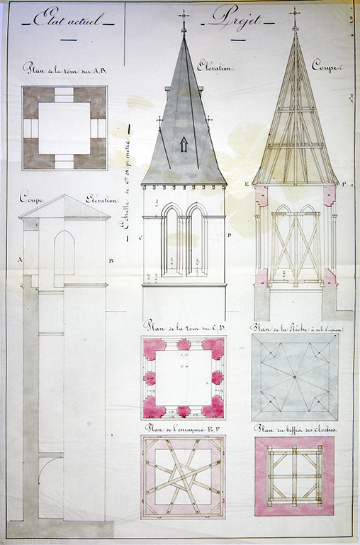 [Plan-projet de l'architecte départemental Goulain.]