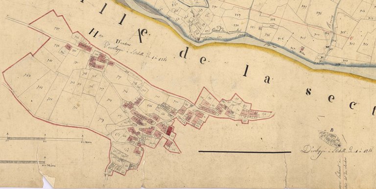 Plan cadastral de la commune de Thorame-Haute, 1827, section B, deuxième feuille [écart d'Ondres].