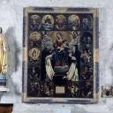 ensemble du Rosaire (autel, gradins d'autel (2), faux tabernacle, tableau)