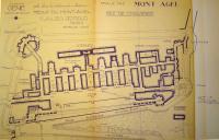 Petit Atlas des Bâtiments militaires. Chefferie de Nice. Réduit du Mont-Agel. Plan des dessous. Rez-de-chaussée. Etage. Détail : partie gauche, rez-de-chaussée.