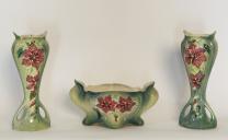 ensemble de 3 vases à fleurs de style art nouveau (N° 1)