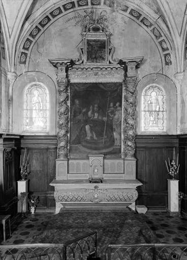Ensemble de l'autel secondaire de saint Eucher : autel, gradins, tabernacle et retable
