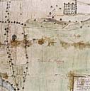 Ecart. Vue détaillée de Plan-de-Bourg, avec les cabanes situées sur le terroir de Passon.