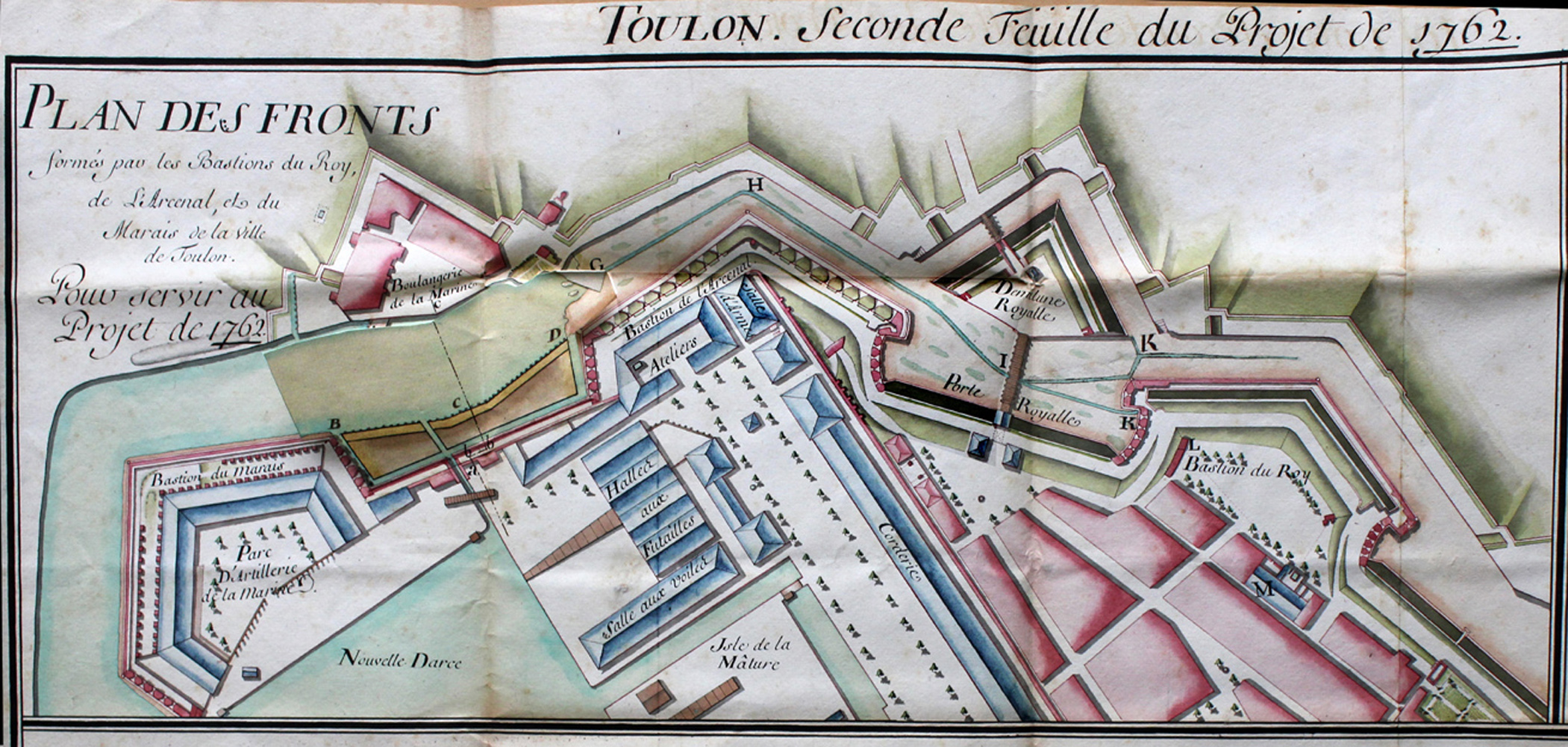 fortification d'agglomération, enceinte de la ville ancienne et des darses Vieille et Neuve