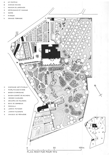 jardin d'agrément du château Sainte-Anne, actuellement villa Oasis el Beïda