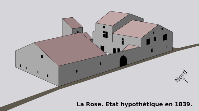 Etat hypothétique du bâti en 1839.