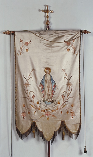 bannière de procession : Saint Crépin et saint Crépinien, L'Immaculée Conception