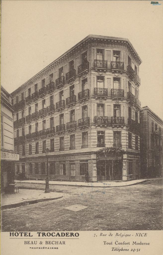 immeuble jumelé constitué d'un immeuble et d'un hôtel de voyageurs dit Hôtel de la Gare, puis Hôtel Trocadero