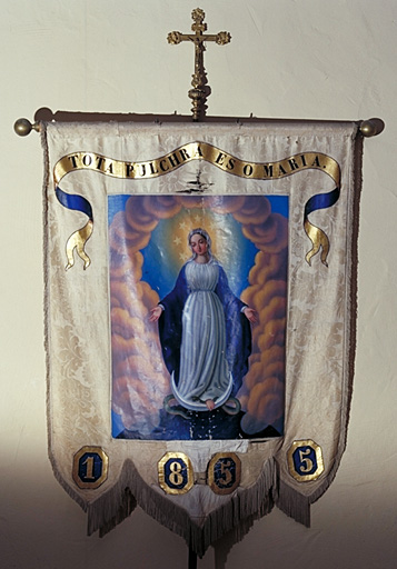 bannière de procession : Saint Joseph, Immaculée Conception