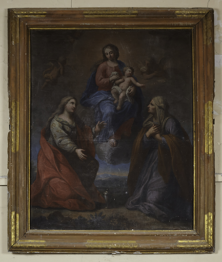 Tableau, cadre : Vierge à l'Enfant avec sainte Anne et sainte Madeleine