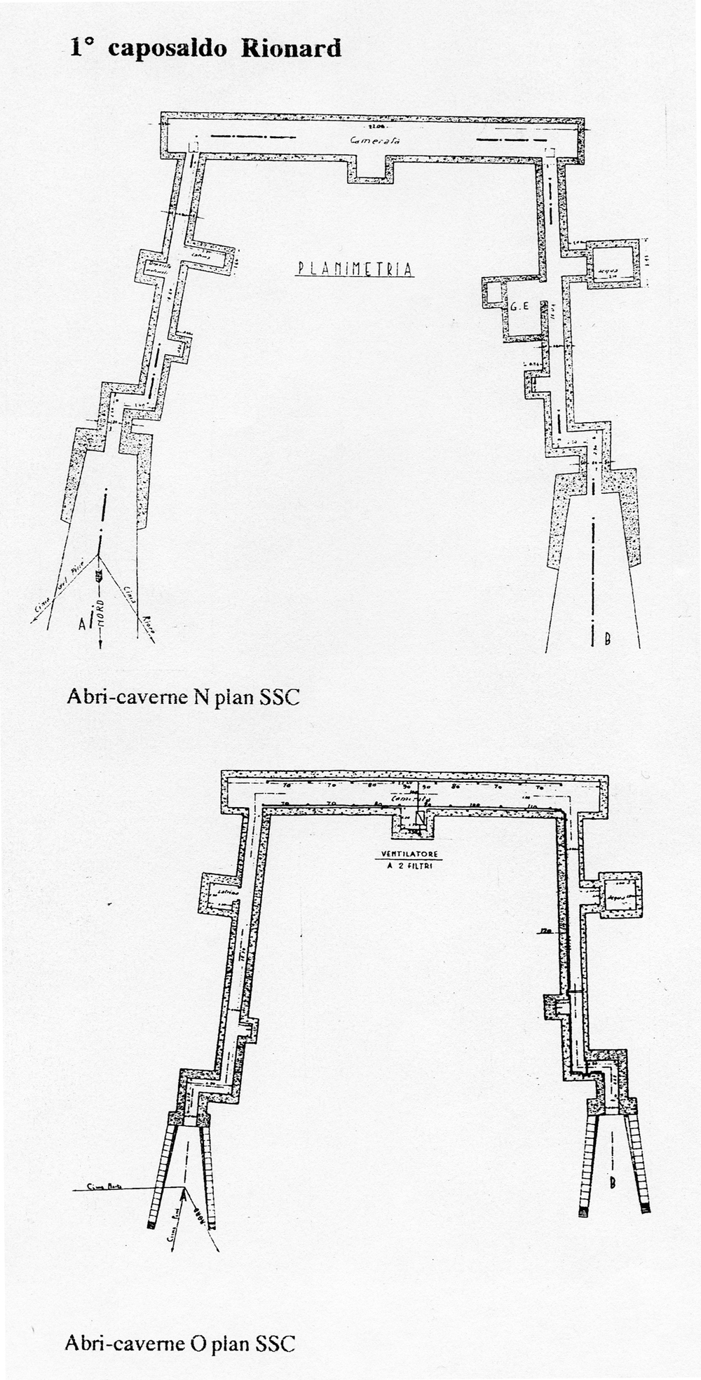 ligne fortifiée : 1er caposaldo Rionard