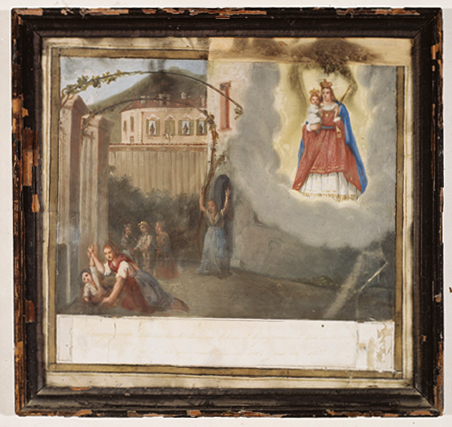 ex-voto, tableau : Chute d'un enfant tombé dans les latrines, Louis Campagnola