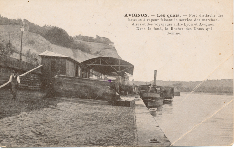 port puis halte fluviale dit quai (débarcadère) de la ligne